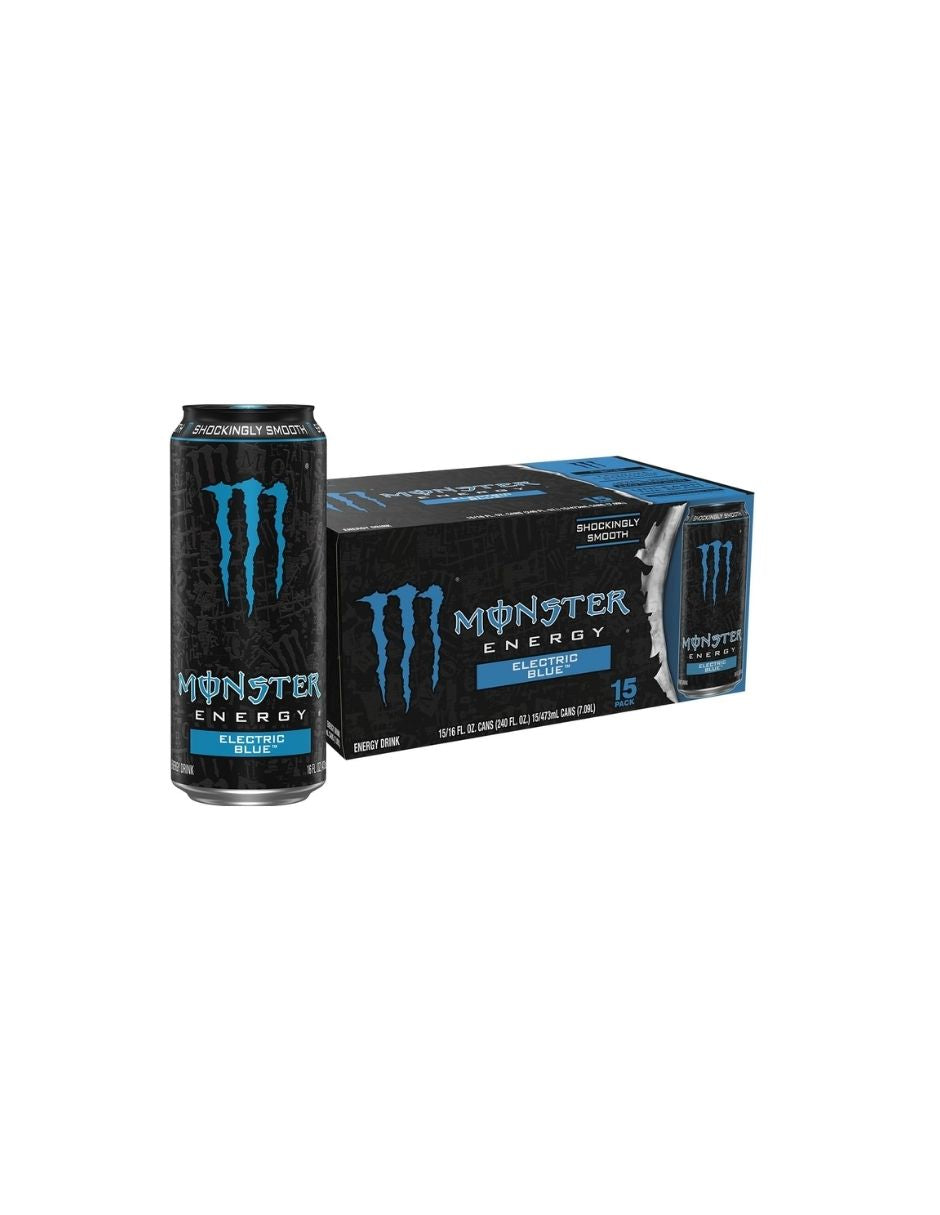 Bebida Energética Monster Energy Electric Blue – 473ml - 15 Pack