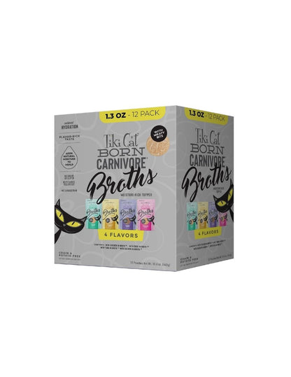 Caldo Húmedo para Gatos Tiki Cat Born Carnivore Paquete Variado 12 Pack