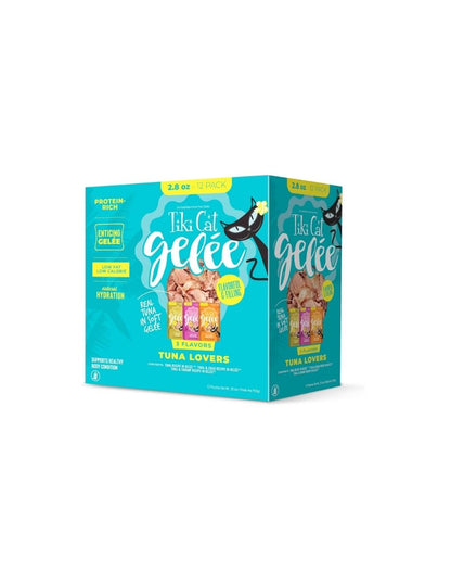 Alimento Húmedo para Gatos Tiki Cat Gelee Paquete Variado de Atún 12 pack