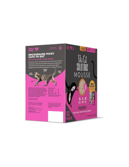 Alimento Húmedo para Gatos Tiki Cat Solutions Fussy Hígado de Pato y Huevo Mousse 12 pack