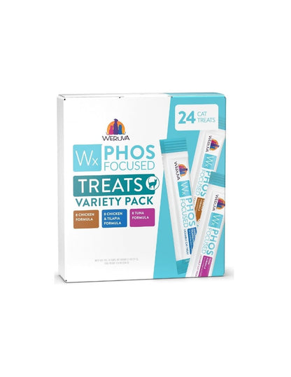 Golosinas Lamibles para Gatos Weruva Wx Phos Focused Paquete Variado – 24 Tubos