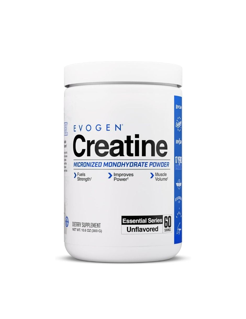 Creatina Monohidrato en Polvo Evogen Micronizada Sin Sabor – 60 Porciones
