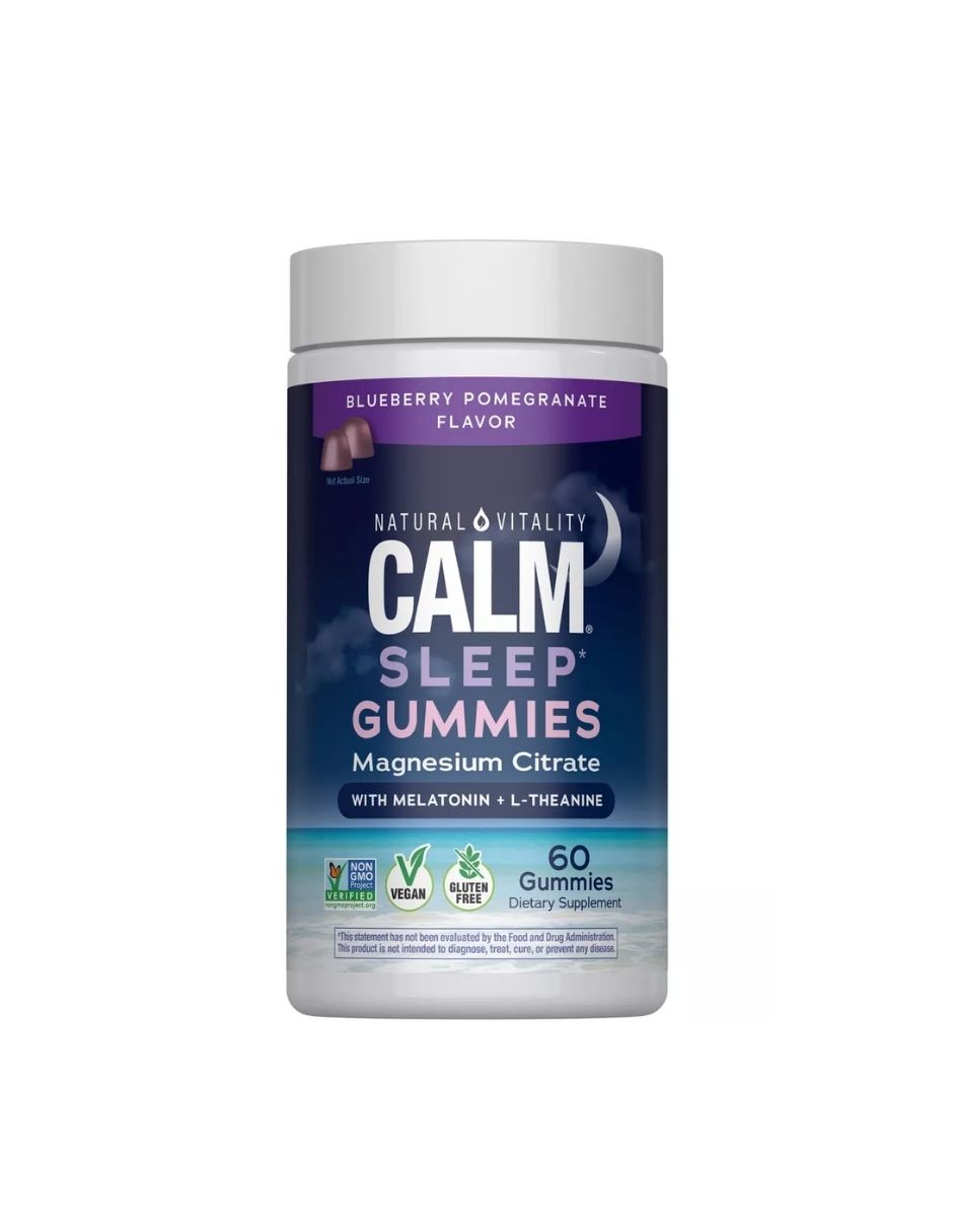 Gomitas para Dormir Natural Vitality Sleep Gummies Sabor Arándano-Granada 60U - CALM