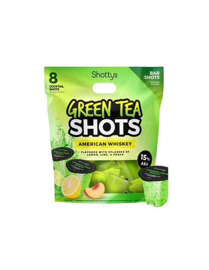 Shots de Whisky Sabor Green Tea 15% Alc./Vol. Shotty's – Pack 8 Shots de 50ml