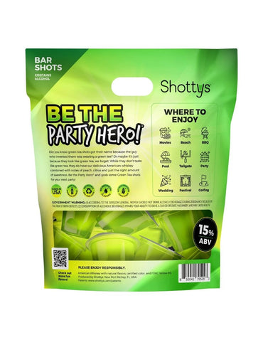 Shots de Whisky Sabor Green Tea 15% Alc./Vol. Shotty's – Pack 8 Shots de 50ml