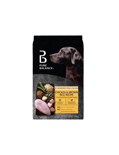 Comida seca para perros Pure Balance receta pollo y arroz integral 13.6kg