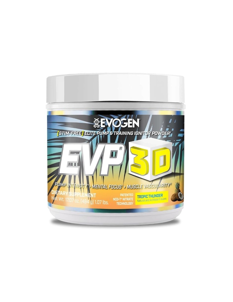 Pre-Work Evogen EVP 3D sin Estimulantes Sabor Tropic Thunder 40 Porciones