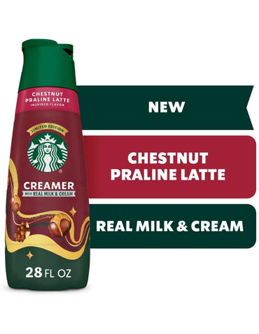 Crema para Café Starbucks Sabor Praliné de Castañas Líquida 828ml Edición Especial