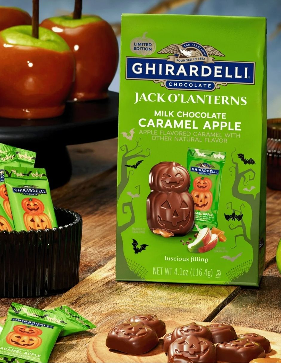 Chocolate Ghirardelli con Leche y Caramelo de Manzana Jack O’Lantern 116.1 gr