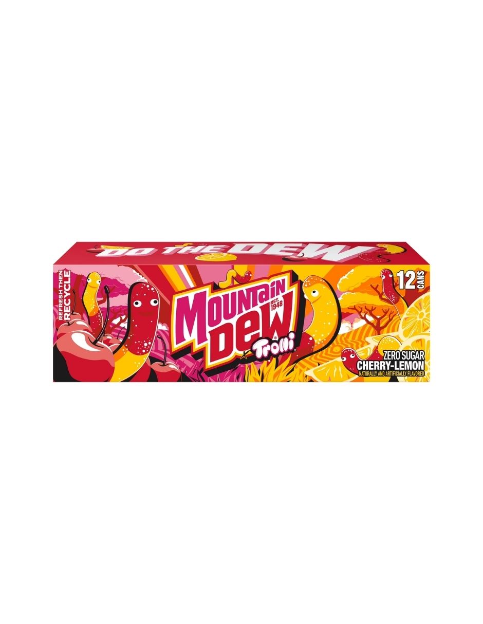 Refresco Mtn Cereza Limón Trolli, 12 pack
