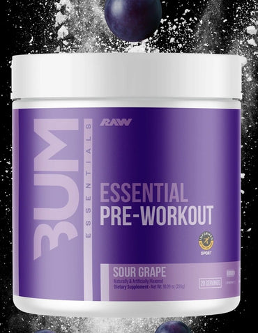 Pre Entrenamiento Raw Nutrition Essentials Polvo Uva Agria 20 Porciones