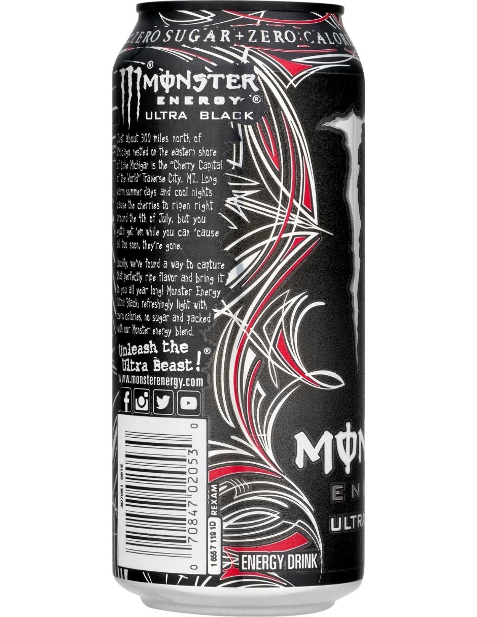 Bebida Energética Monster Ultra Negra 473 ml Sin Azúcar