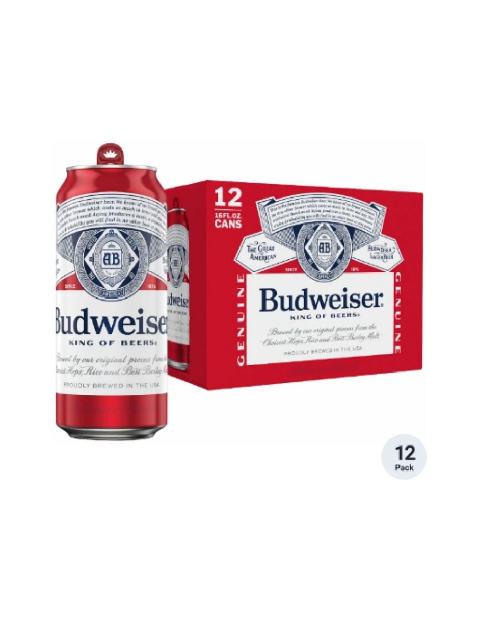 Cerveza Lager Americana Budweiser Paquete 12 pack 354ml