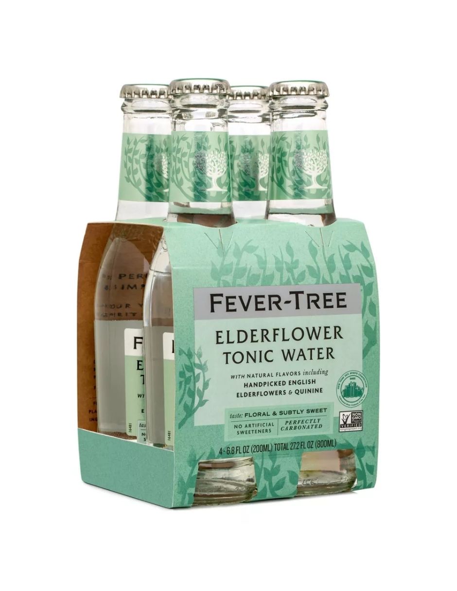 Agua Tónica de Flor de Saúco Fever-Tree – 4 pack de 200 ml