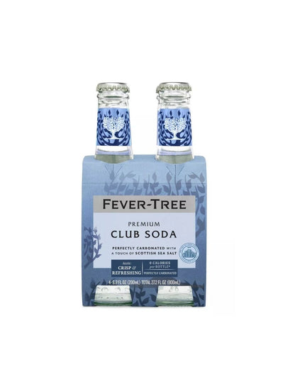 Club Soda Premium Fever-Tree – Paquete de 4 Pack de 200ml