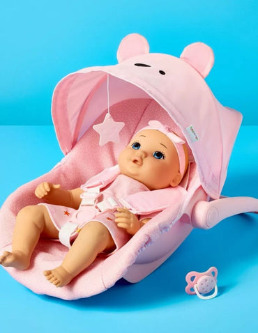 Portamuñecas Gigglescape de Osito Rosa para Muñecas