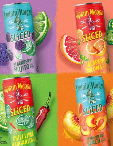 Bebida Preparada 5% Alc./Vol. Captain Morgan Sliced Sweet vs Heat –  355ml 12 Pack