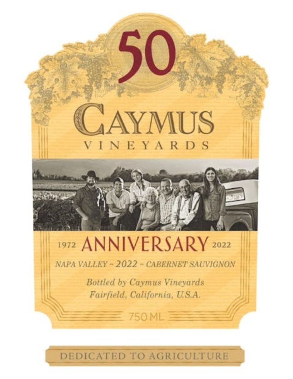 Vino Tinto Cabernet Sauvignon Caymus Napa 50.º Aniversario 2022 750 ml