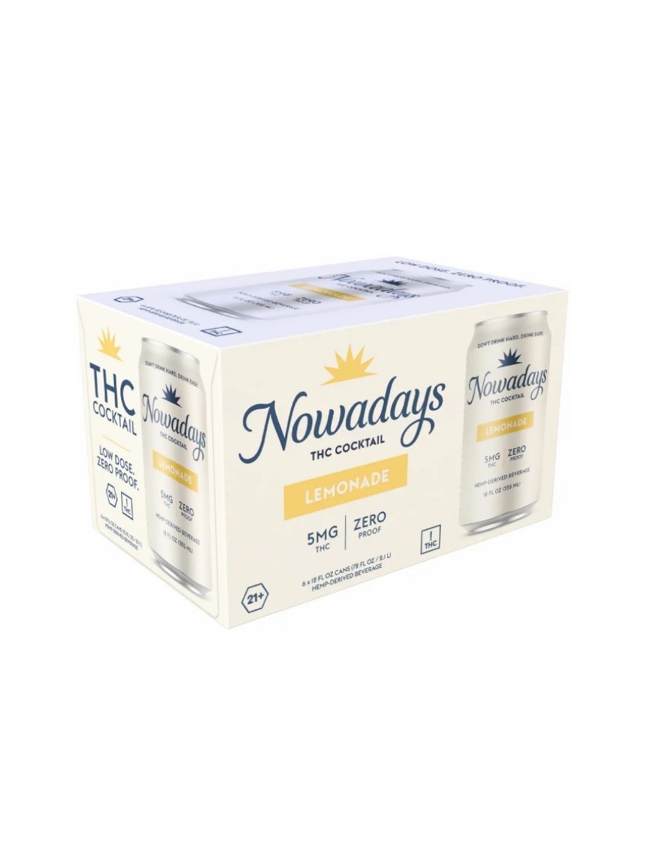 Limonada Nowadays Sabor Natural 5mg  THC, 6 Pack