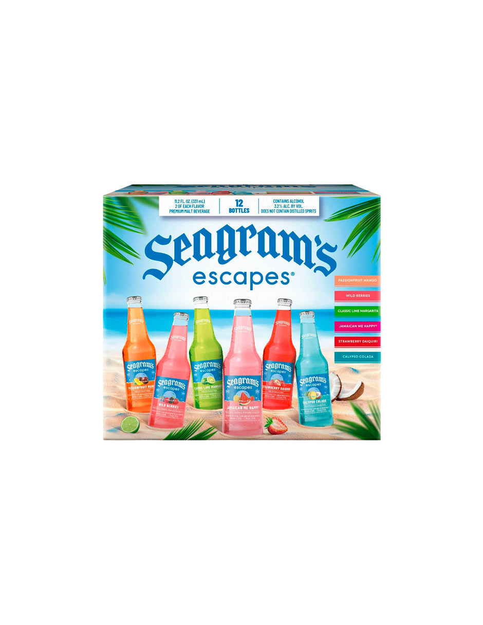 Seagram's Escapes Classic, bebida de malta sabores variados 12 pack