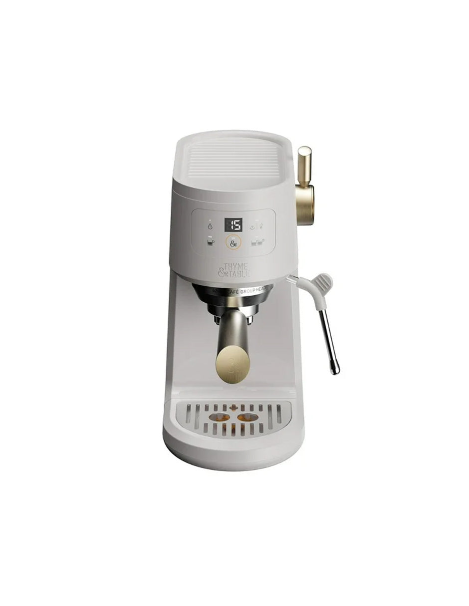Cafetera Espresso Mini Thyme & Table Barista Blanca
