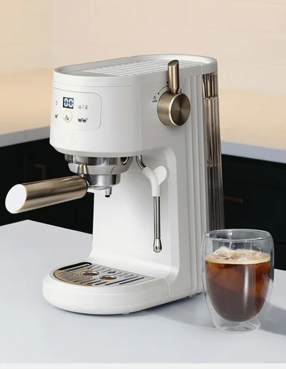 Cafetera Espresso Mini Thyme & Table Barista Blanca