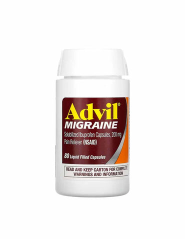 Advil migraña cápsulas líquidas ibuprofeno de 200 mg, 80 ct