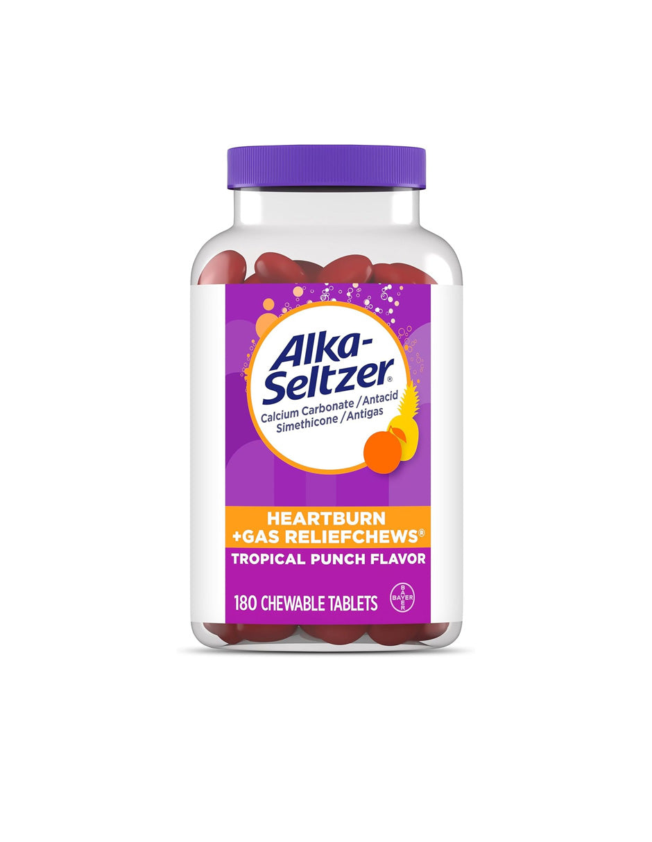 Alka-Seltzer Masticables Acidez y Gases 180 Unidades