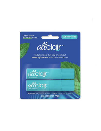 Inhalador Natural Antimareo Allclair, Sin Somnolencia, 2 unidades
