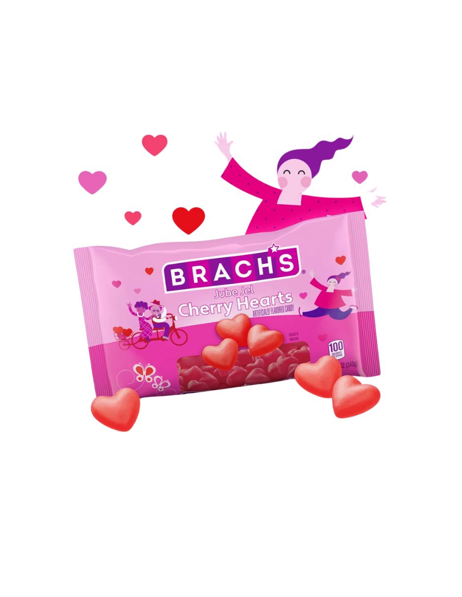 Brach´s gomitas de corazon sabor cereza 340gr