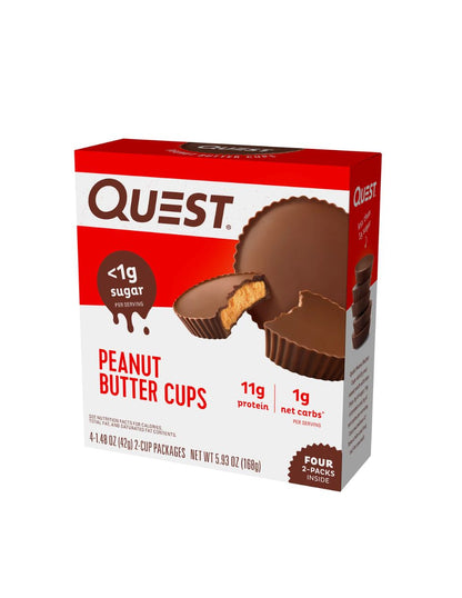 Quest Nutrition, peanut butter cups alta en proteínas, baja en carbohidratos,4 pack