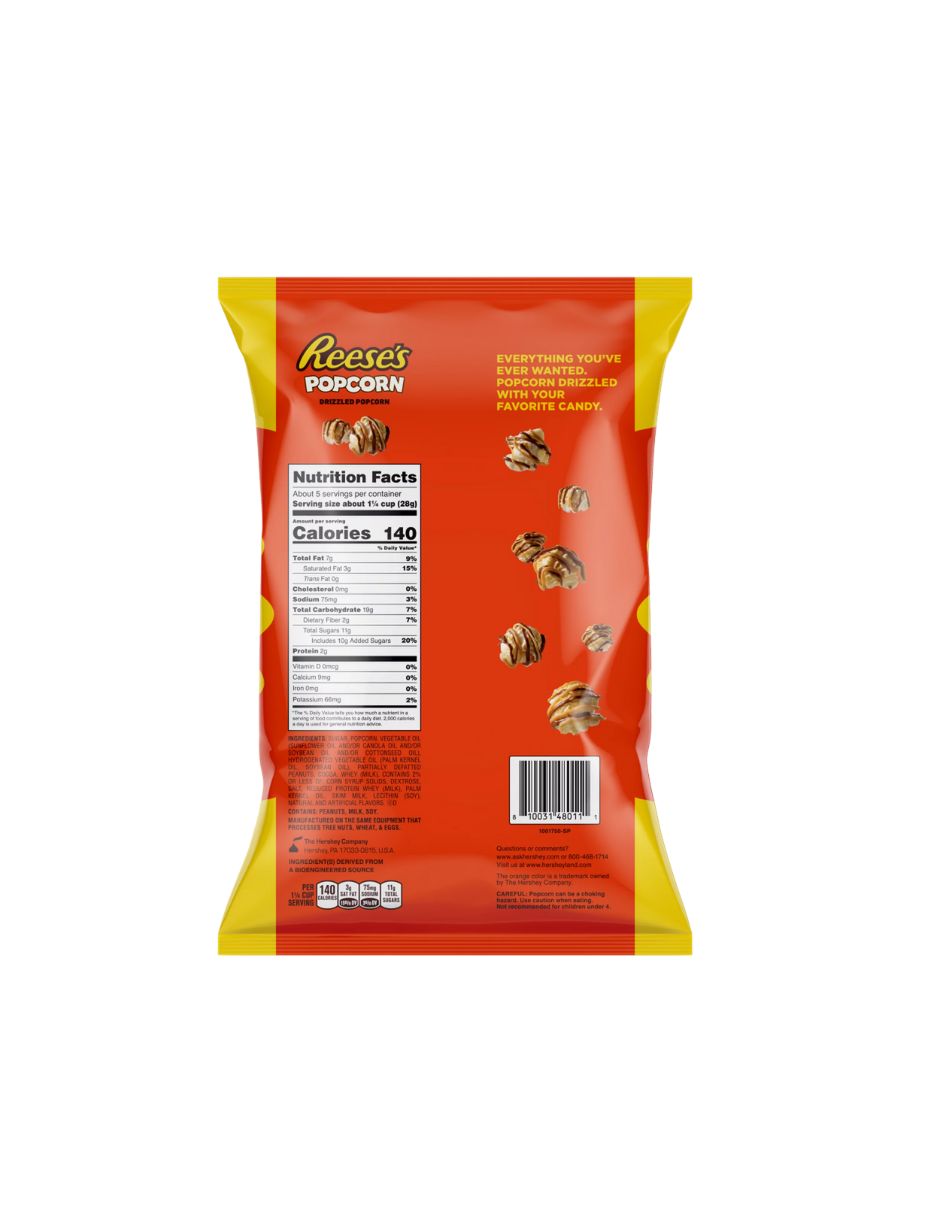 Reeses Palomitas de mantequillas de maní con chocolate 149gr