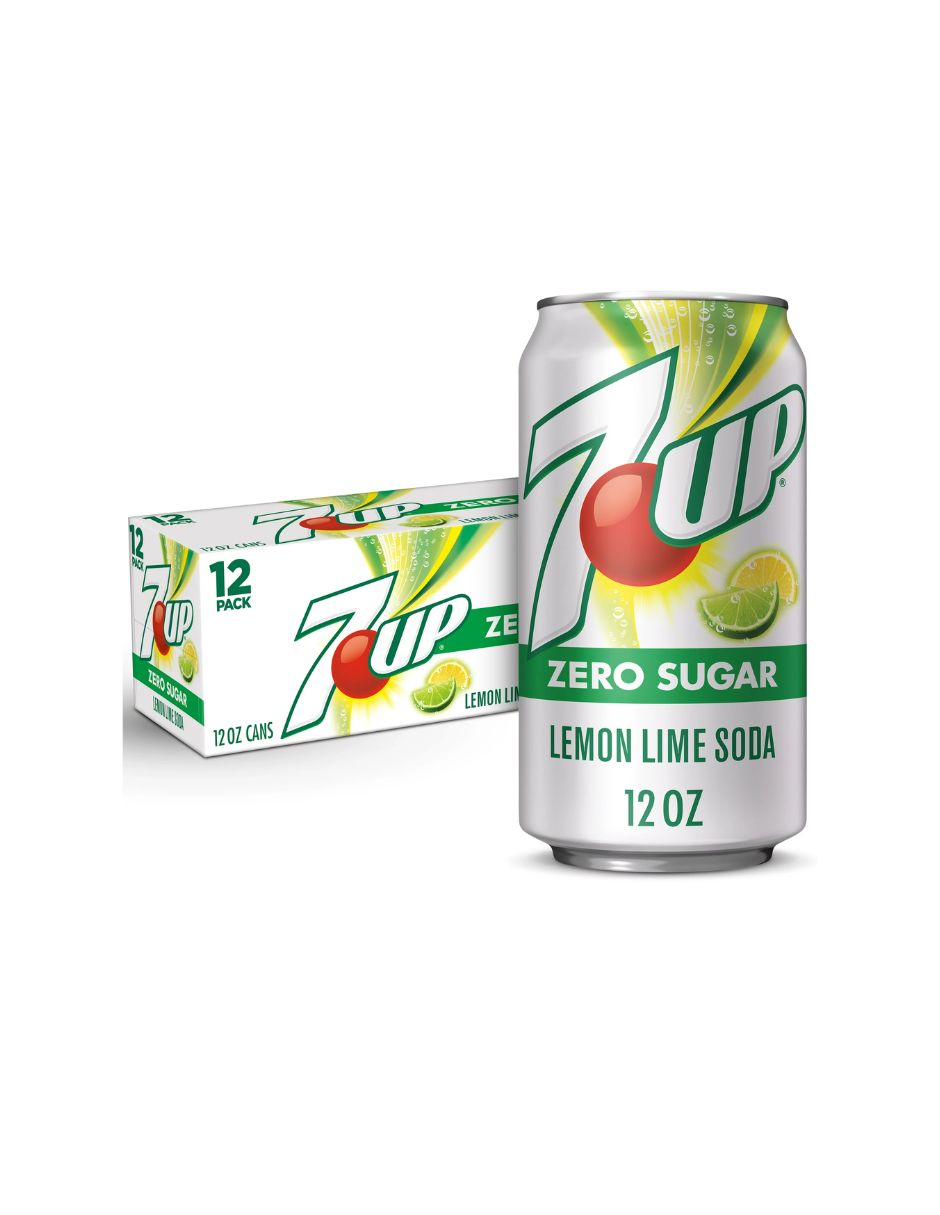 Refresco 7 UP sin azúzar Lemon Lime 12 pack