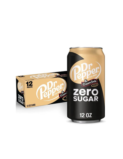 Refresco Dr Pepper sin azúzar Cream 12 pack