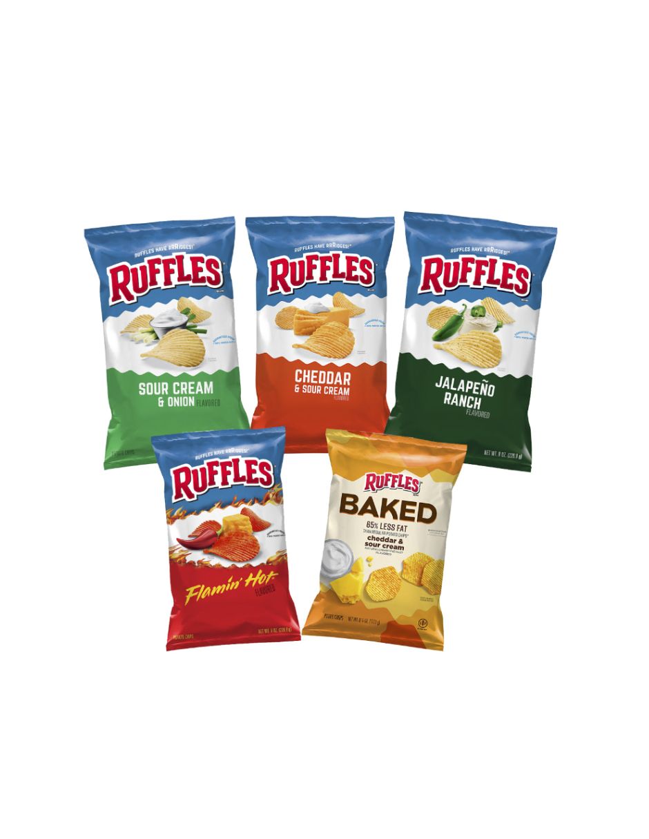 Ruffles papas (Diferentes sabores)