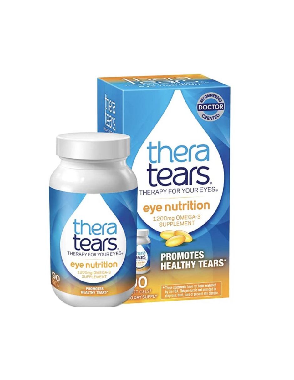 TheraTears Eye Nutrition 1200mg Suplemento de omega-3 de linaza 90 unidades