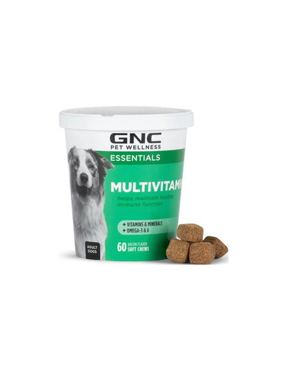 Suplemento multivitamínico para perros GNC Pet Wellness Essentials, 60 masticables