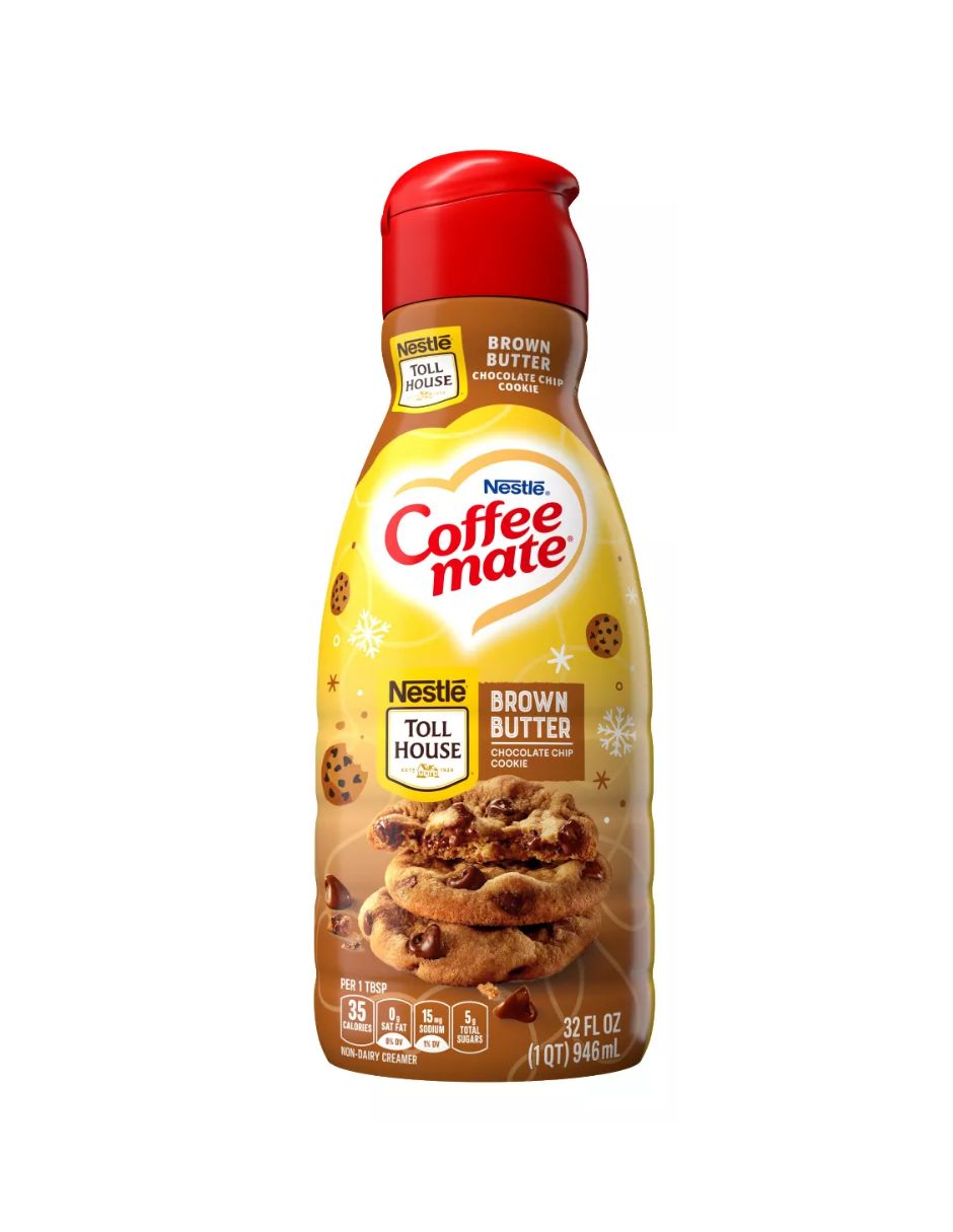 Coffee mate Tollhouse Brown Butter Chocolate Chip Cookie crema líquida 946ml