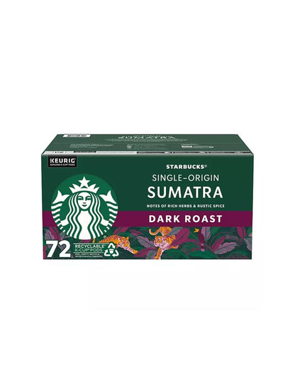 Starbucks Dark Roast Keurig K-Cup, Sumatra de origen único (72 piezas.)