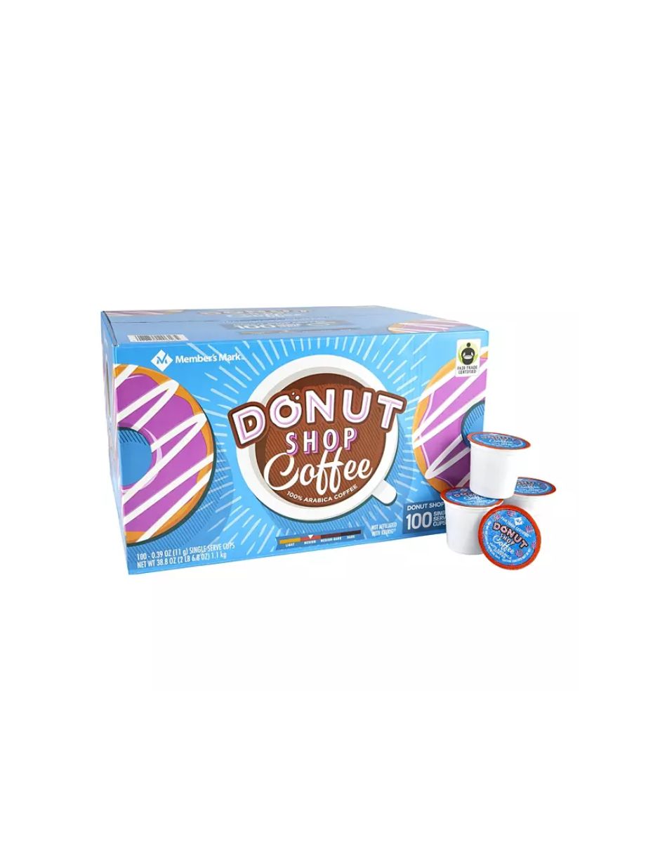 Member´s mark Cápsulas para café donut shop keurig k-cups 100 piezas