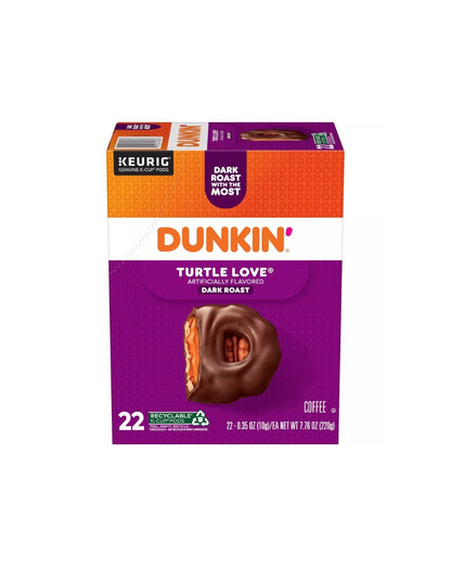 Dunkin turtle love cápsulas Keurig K-Cup, caja de 22 unidades