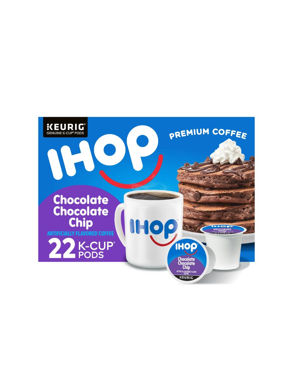 IHOP Cápsulas de café Keurig con sabor a chispas de chocolate 22 unidades