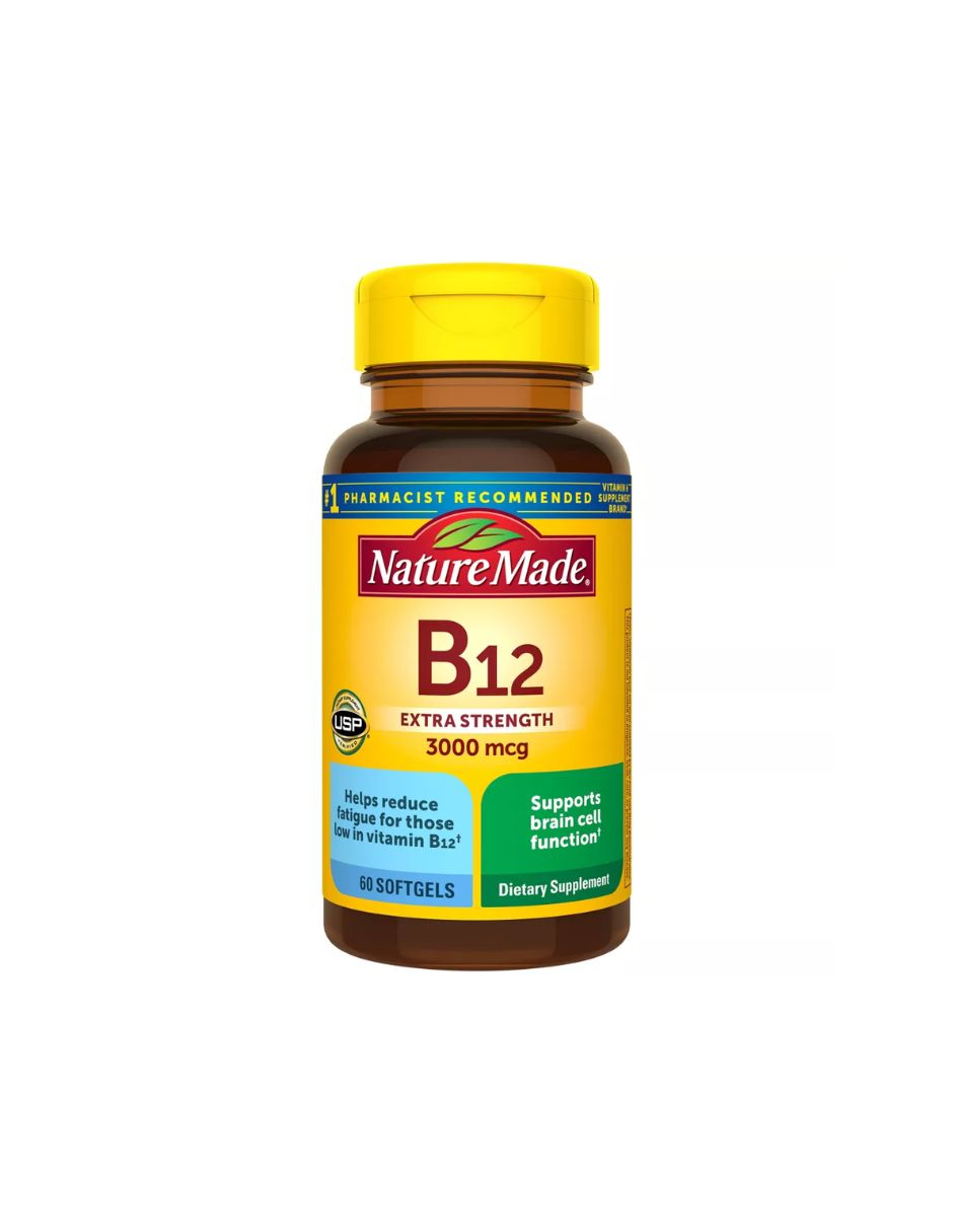 Nature Made Extra Strength Vitamin B12 3000 mcg 60 unidades