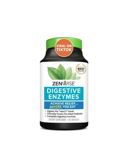 Zenwise Suplemento de enzimas digestivas, probióticos y prebióticos 100 cápsulas