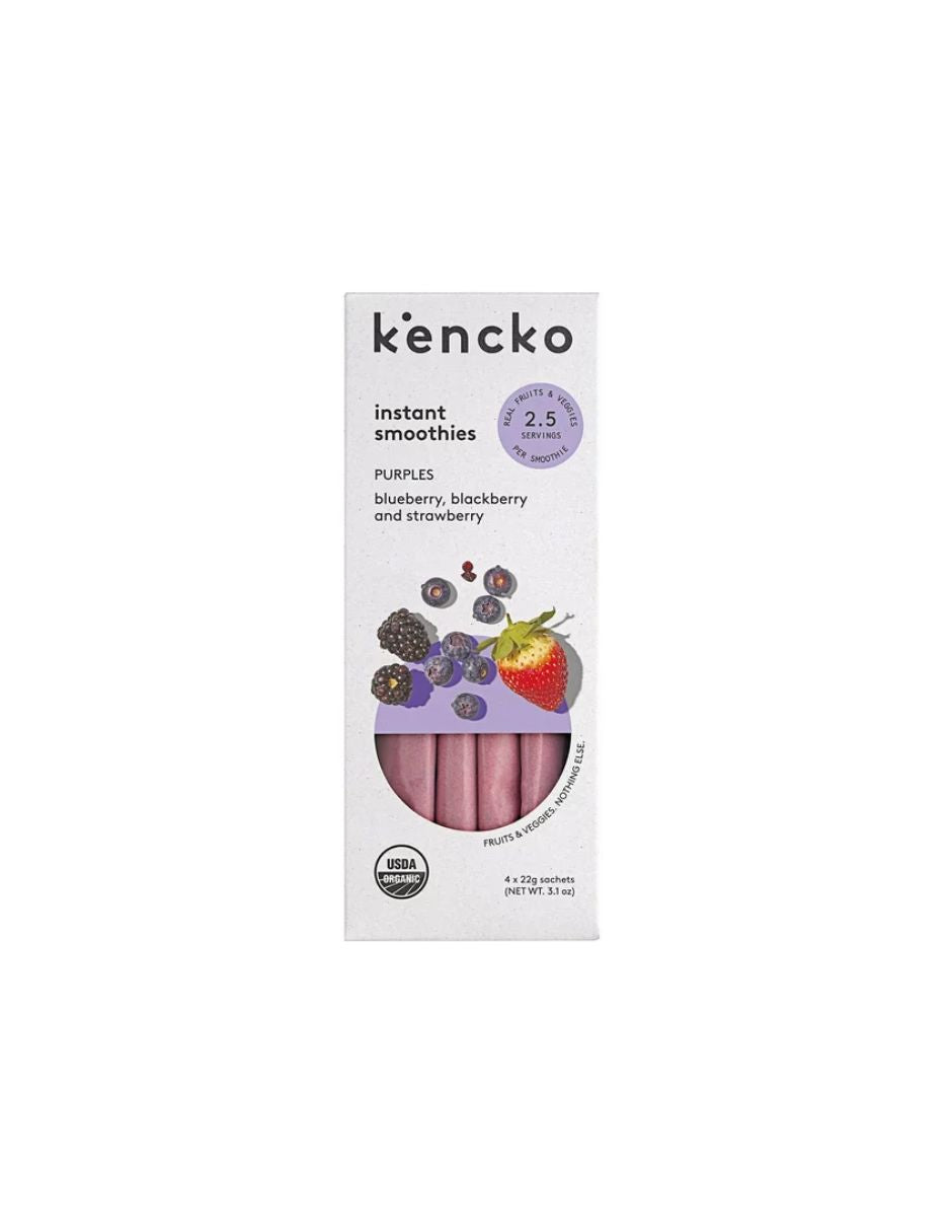 Kencko Batidos instantáneos orgánicos de frutas y verduras en polvo 4 sobres