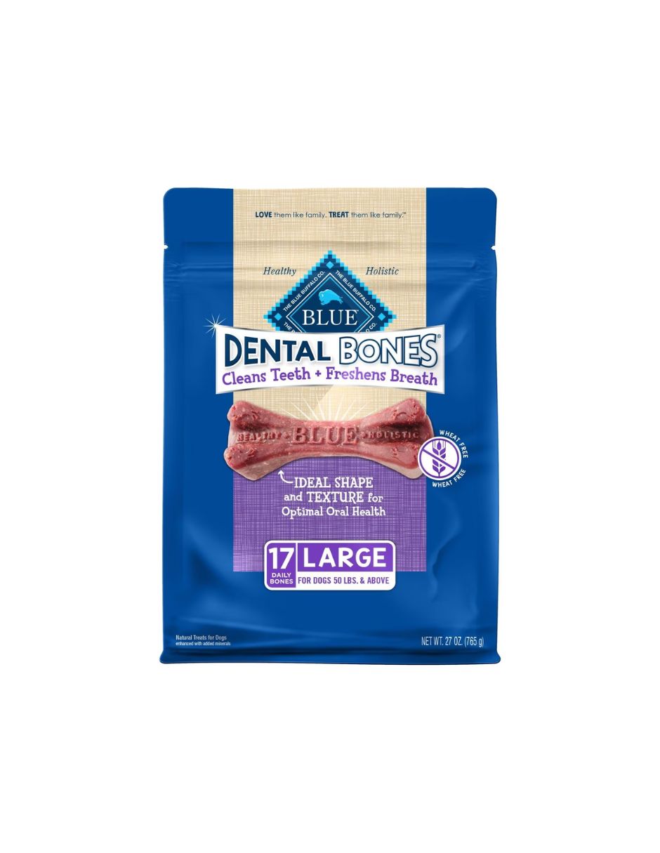 Blue Buffalo Dental Bones All Natural Rawhide-Free Large Dental Dog Treats 765gr