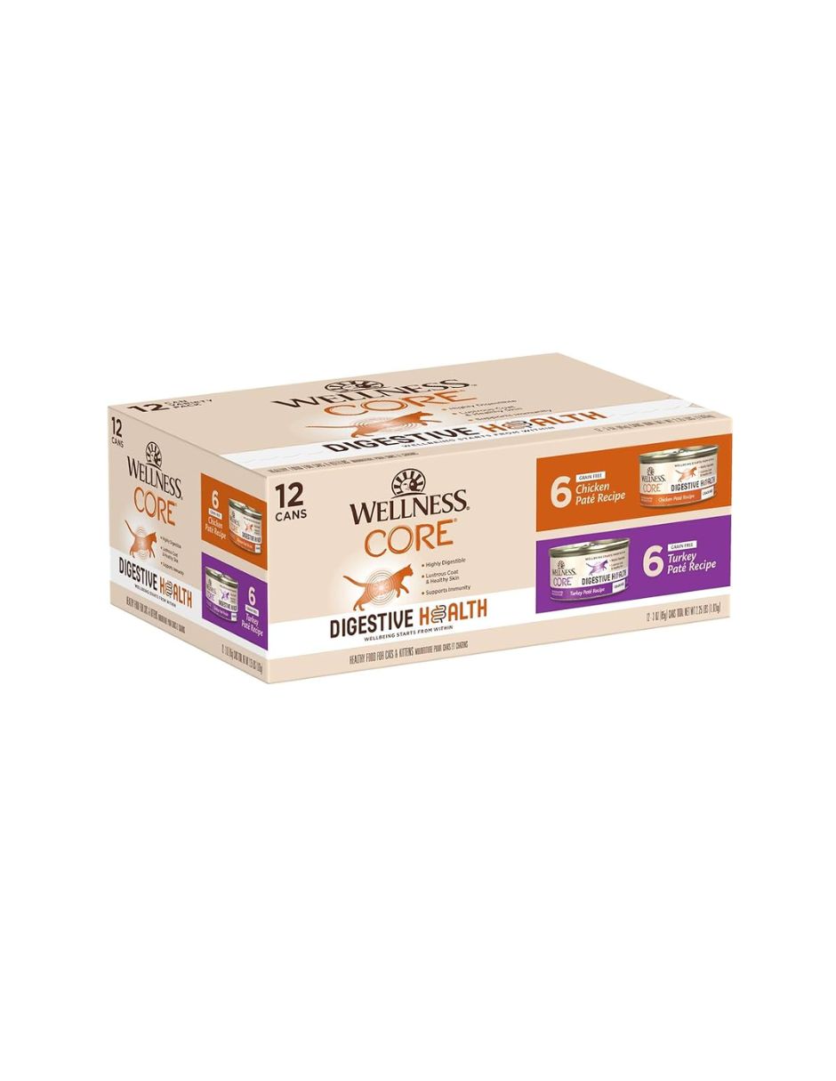 wellness core alimento húmedo para gatos salud digestiva 12 pack