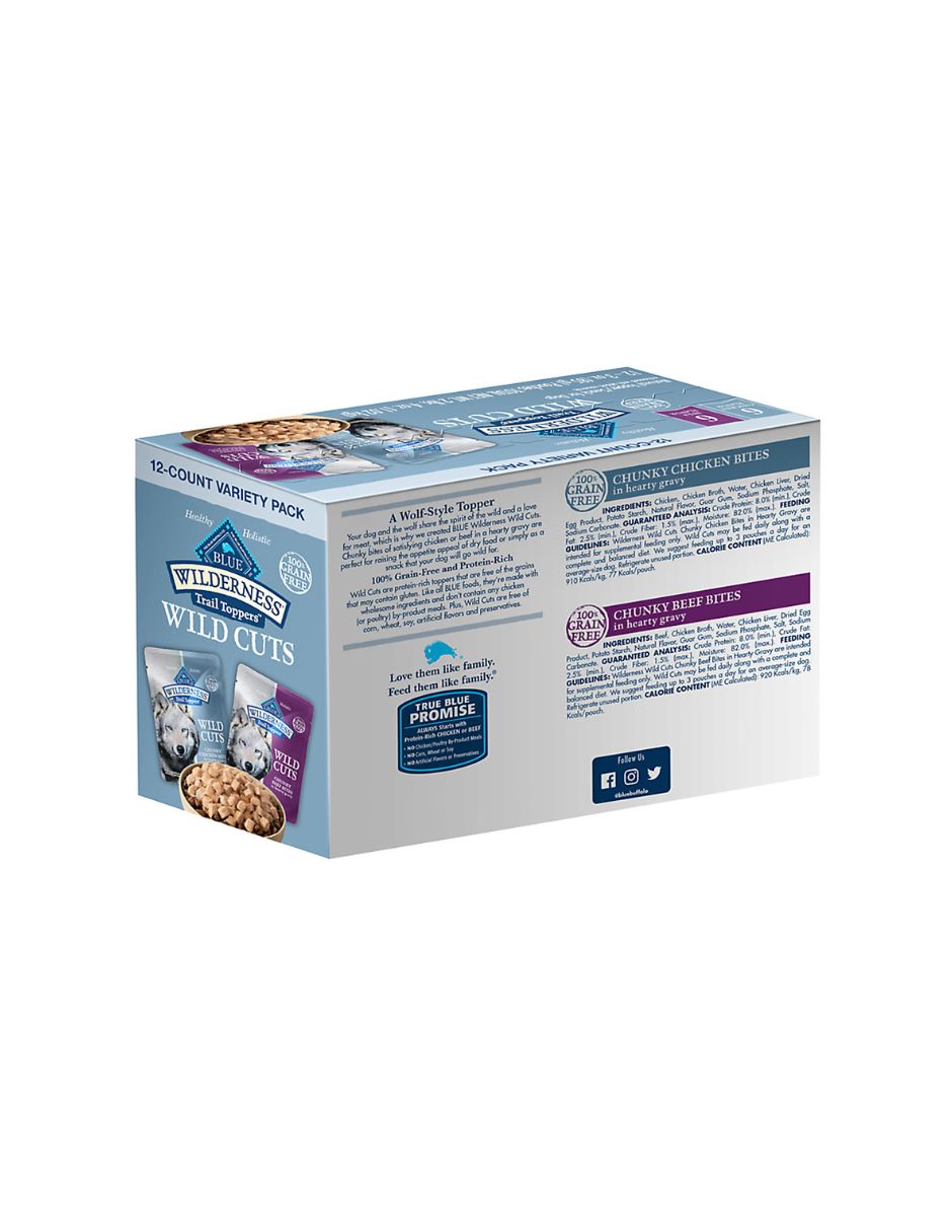 Blue Buffalo Wilderness Alimento húmedo para perros sin cereales 12 pack