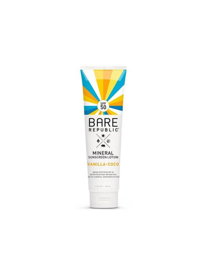 Bare Republic Mineral SPF 50 protección solar, vainilla coco 148ml