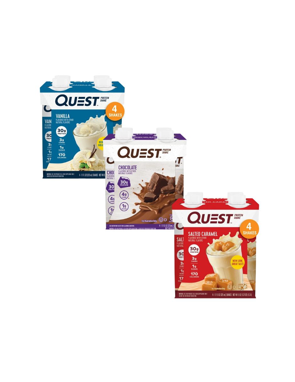 Batido de proteína Quest Nutrition, 30 g de proteína 4 pack